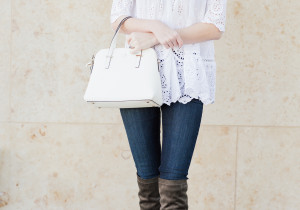 Alyssa Campanella The A List blog Miss USA Zimmermann Ticking Panel Smock Joie Jemima Boots