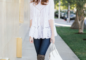 Alyssa Campanella The A List blog Miss USA Zimmermann Ticking Panel Smock Joie Jemima Boots