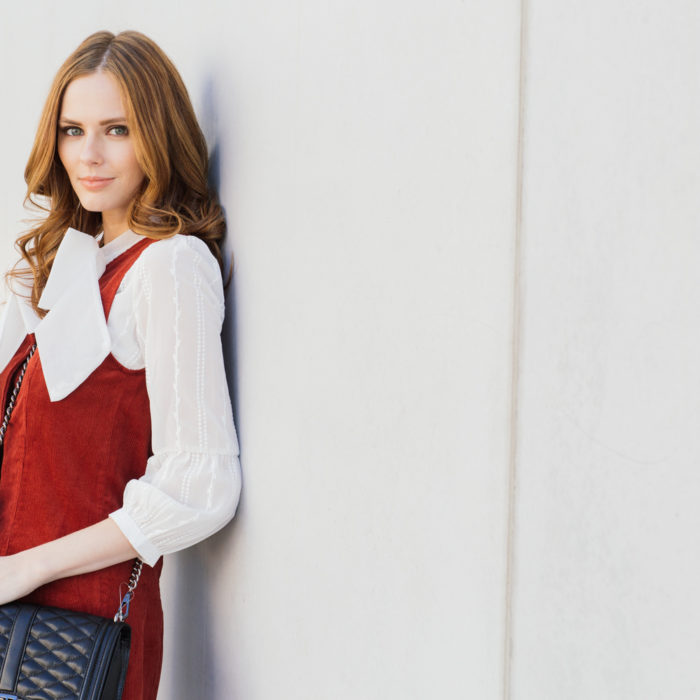 Alyssa Campanella The A List Blog Miss USA Chicwish Bow Blouse Rebecca Minkoff Charlotte Olympia Kitty Flats