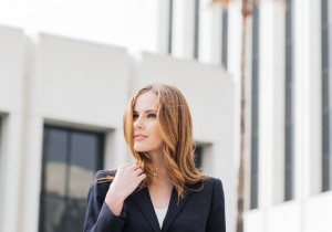 Alyssa Campanella The A List blog Miss USA 2011 J.Crew Rhodes Blazer Stuart Weitzman Highland Boots