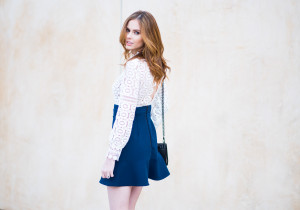 Alyssa Campanella 2016 The A List blog Miss USA 2011 Self Portrait Guipure Dress