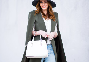 Alyssa Campanella The A List blog Miss USA 2011 Lavish Alice On The Fly Cape Blazer Janessa Leone Granite Hat