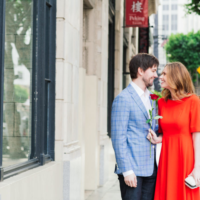 The A List blog Alyssa Campanella Torrance Coombs engagement L.K. Bennett Cayla Dress
