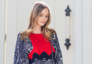 Miss USA 2011 Alyssa Campanella of The A List blog wearing Chloe Daisy Chain Pattern Dress