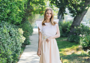 Miss USA 2011 Alyssa Campanella of The A List blog wearing Vesper Bow Skirt