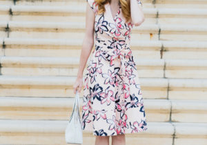 Miss USA 2011 Alyssa Campanella of The A List blog wearing Kate Spade New York Tiger Lily Wrap Dress