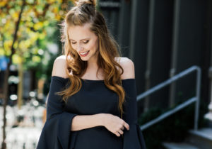 Miss USA 2011 Alyssa Campanella of The A List blog wearing the Selena dress by Milly at NYFW