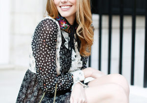 Miss USA 2011 Alyssa Campanella of The A List blog wearing REDValentino at their flagship opening in London during LFW