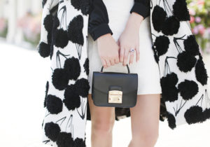 Miss USA 2011 Alyssa Campanella of The A List blog wearing Milly by Michelle Smith couture coat in London for LFW