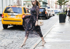 Miss USA 2011 Alyssa Campanella of The A List blog wearing the Ganni Delaney dress in New York