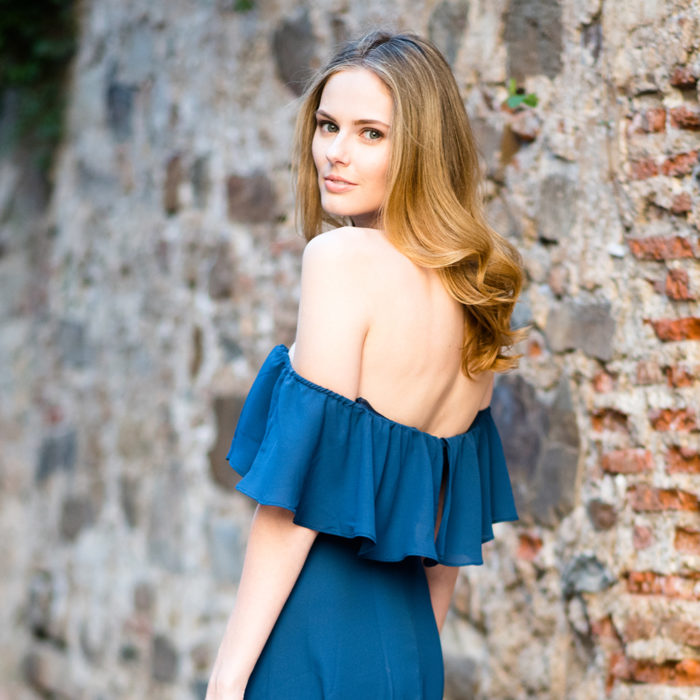 Miss USA 2011 Alyssa Campanella of The A List blog wears Yumi Kim Carmen Maxi Dress