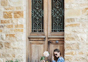 Miss USA 2011 Alyssa Campanella of The A List blog wearing Rococo Sand Romantic Floral Maxi Dress at Sunstone Winery by Jana Williams