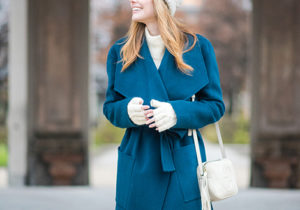 Miss USA 2011 Alyssa Campanella of The A List blog wearing LK Bennett Fran Coat in Munich, Germany