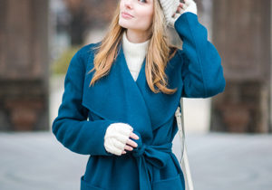 Miss USA 2011 Alyssa Campanella of The A List blog wearing LK Bennett Fran Coat in Munich, Germany