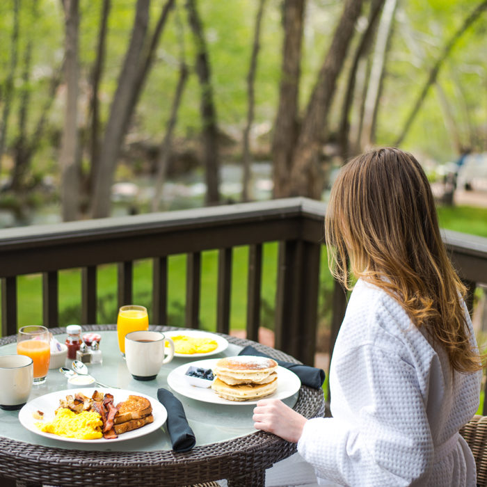 Miss USA 2011 Alyssa Campanella of The A List blog visits L'Auberge de Sedona's creekside cottage in Sedona, Arizona