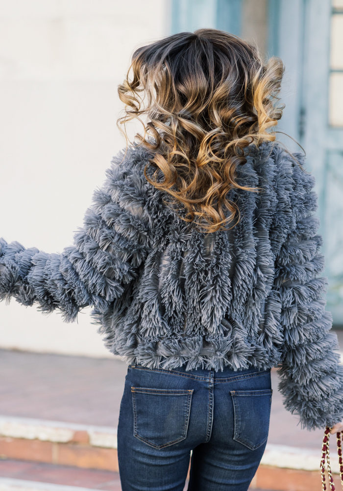 Alyssa Campanella of The A List blog shares her favorite faux fur pieces for winter in Greylin Cordella coat
