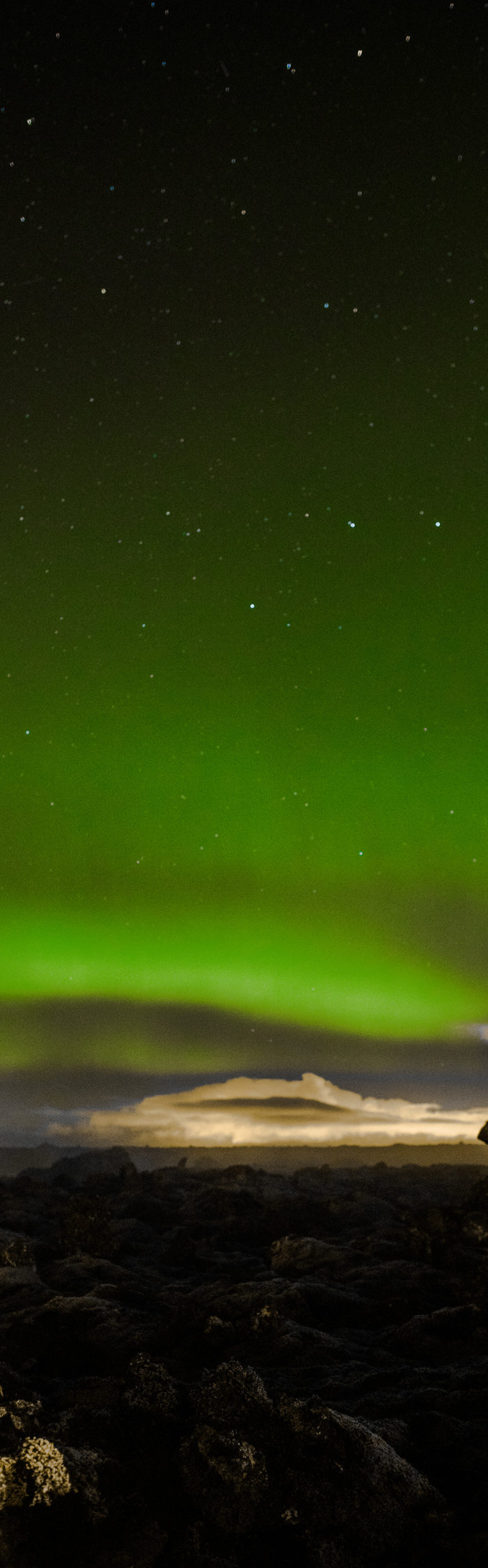 Alyssa Campanella of The A List blog views the Northern Lights at Silica Hotel at the Blue Lagoon in Iceland