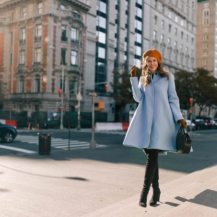 Alyssa Campanella of The A List blog in a Downton Abbey inspired look in New York