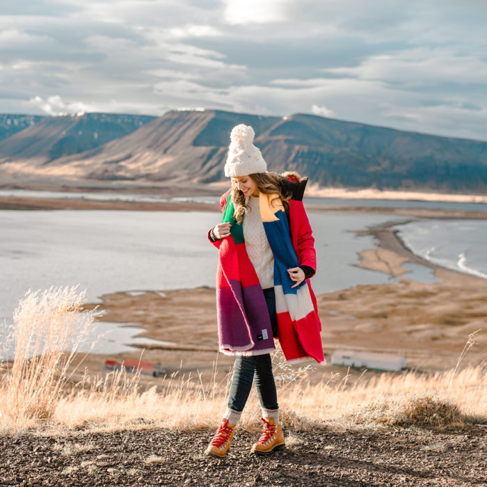 Alyssa Campanella of The A List on a road trip to Siglufjörður, Iceland wearing The North Face Outer Borough Parka and Danner Cascade boots