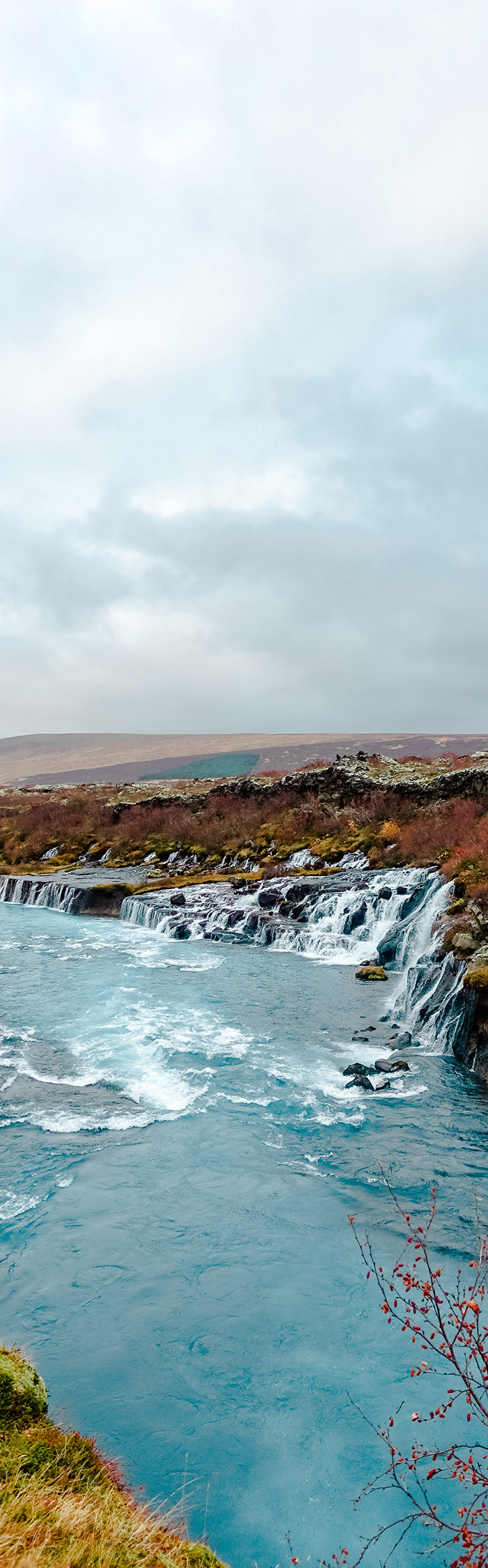 Alyssa Campanella of The A List visits Hraunfossar in West Iceland