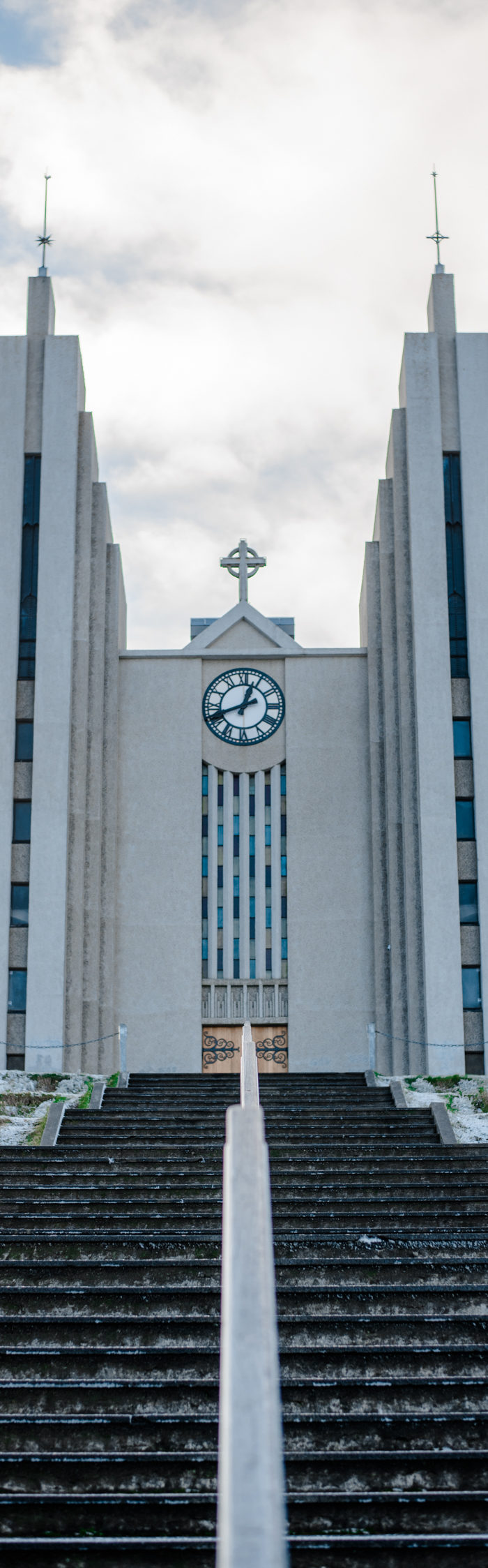 Alyssa Campanella of The A List blog visit Akureyri on their road trip from Akureyri to Vik, Iceland wearing Gloverall plaid coat