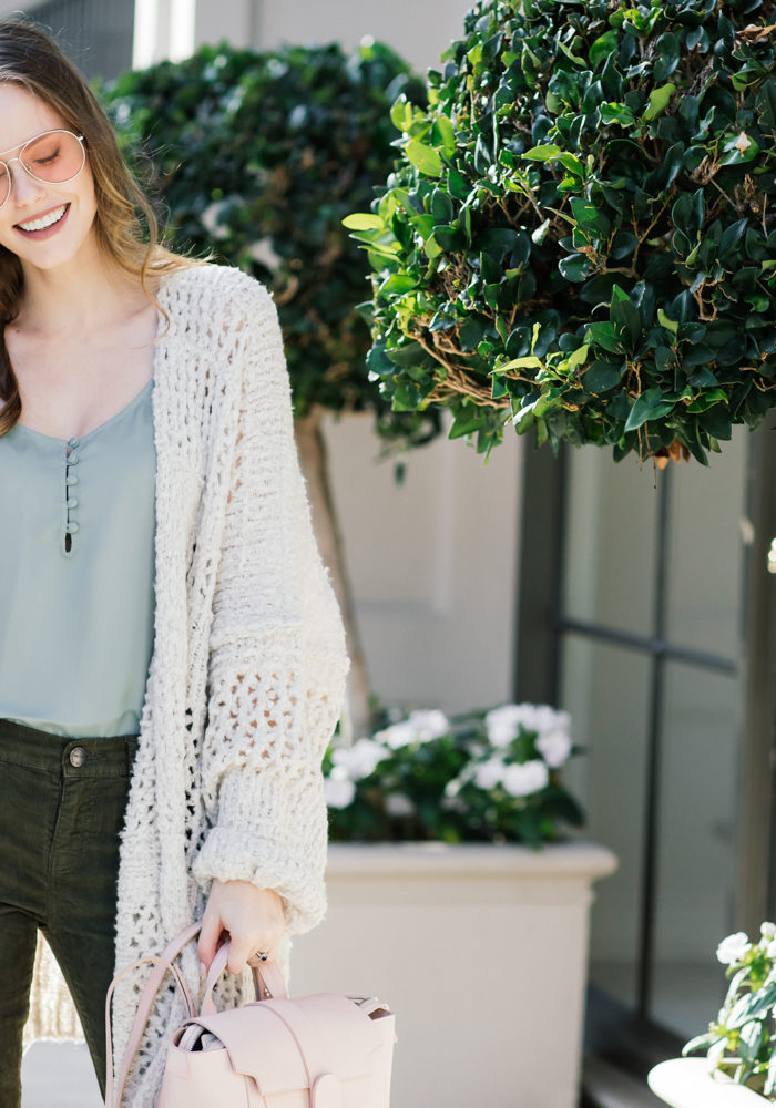 Alyssa Campanella of The A List blog shares her favorite cozy sweaters for winter in Free People Saturday Morning Cardigan