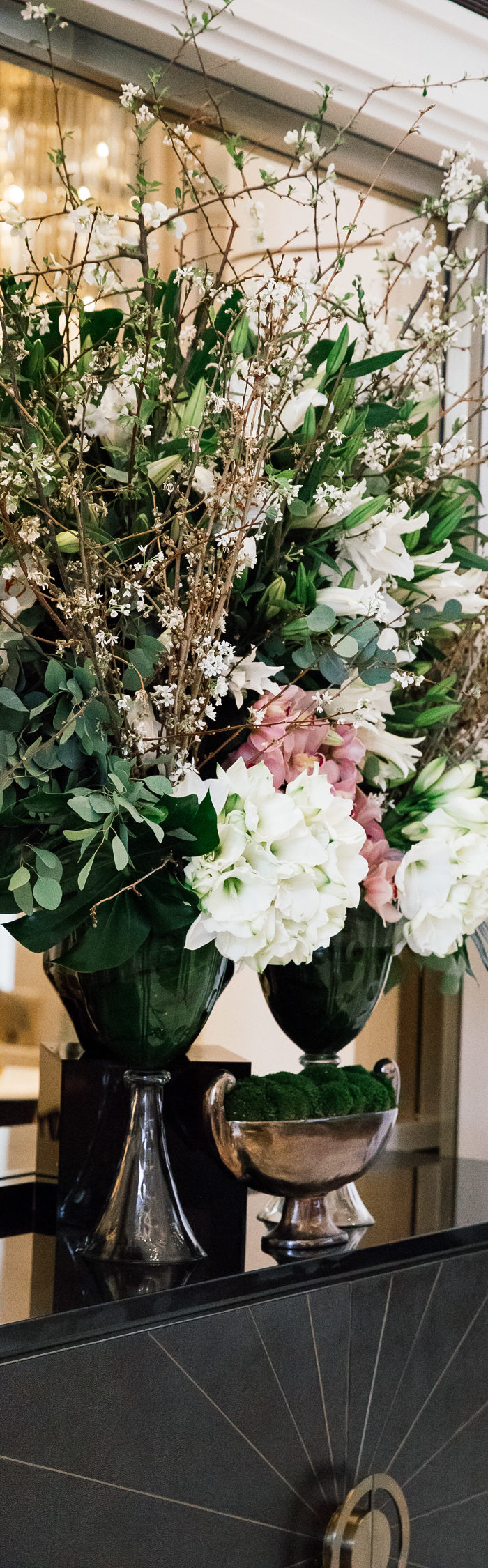 Alyssa Campanella of The A List blog visits Waldorf Beverly Hills for a birthday high tea wearing RahiCali Magnolia Ruffle Dress