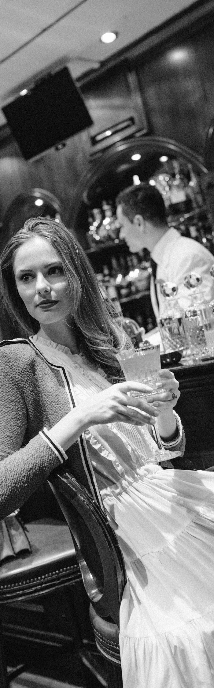 Alyssa Campanella of The A List blog experiences luxury in London at the Milestone hotel at the Stables Bar drinking Duchess Hourglass
