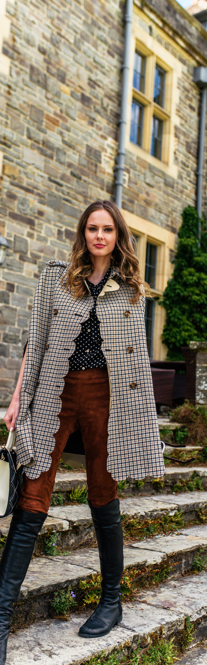 Alyssa Campanella of The A List spends a weekend in Wales on a royal tour with Visit Britain before the royal wedding at Llangoed Hall in REDValentino