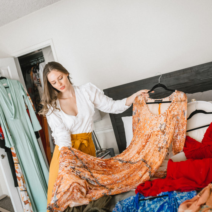 Former Miss USA 2011 Alyssa Campanella of The A List blog shares her Cayman Islands packing list with Hemant & Nandita and Jacquemus Santon hat wearing Sézane Arthur yellow pants