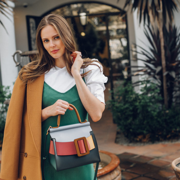 Alyssa Campanella of The A List blog shares why I limit what I post on social media wearing Boyy boutique Karl bag, Sezane James coat, and Sezane Pauline boots