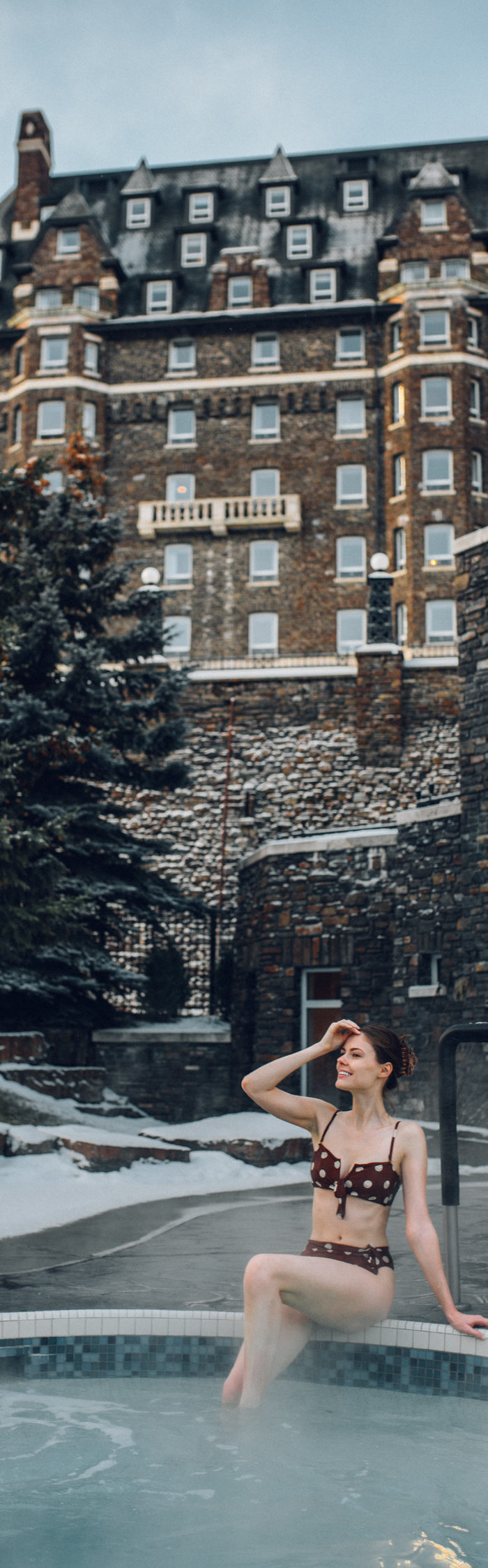 Alyssa Campanella of The A List blog experiences romance in the snow with her husband in Banff, Alberta, Canada at the Fairmont Banff Springs