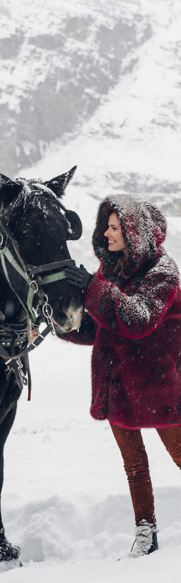 Alyssa Campanella of The A List blog experiences romance in the snow with her husband in Lake Louise, Alberta, Canada