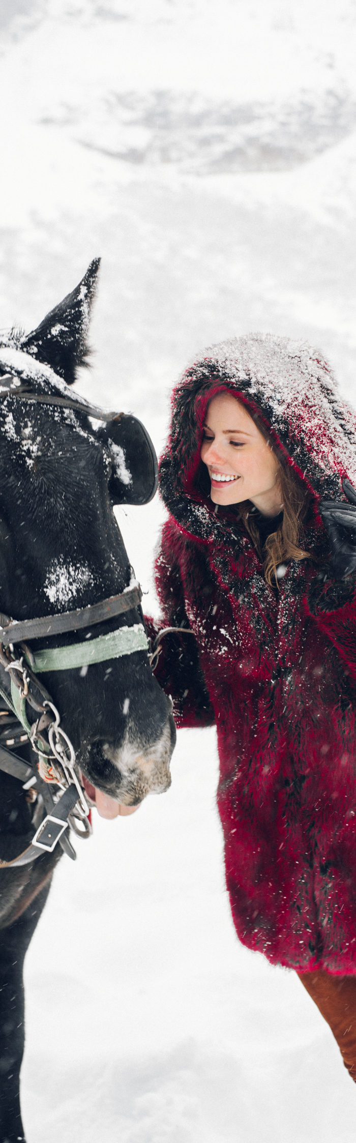 Alyssa Campanella of The A List blog experiences romance in the snow with her husband in Lake Louise, Alberta, Canada