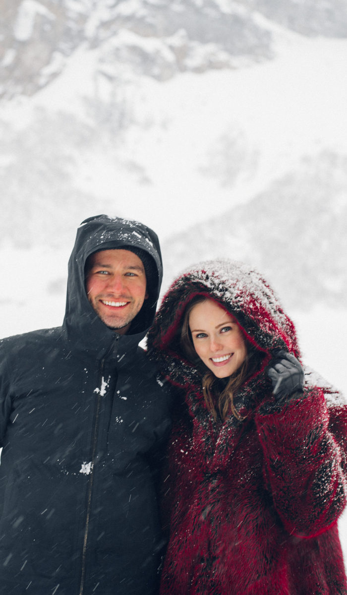 Torrance Coombs and Alyssa Campanella of The A List blog experiences romance in the snow with her husband in Lake Louise, Alberta, Canada
