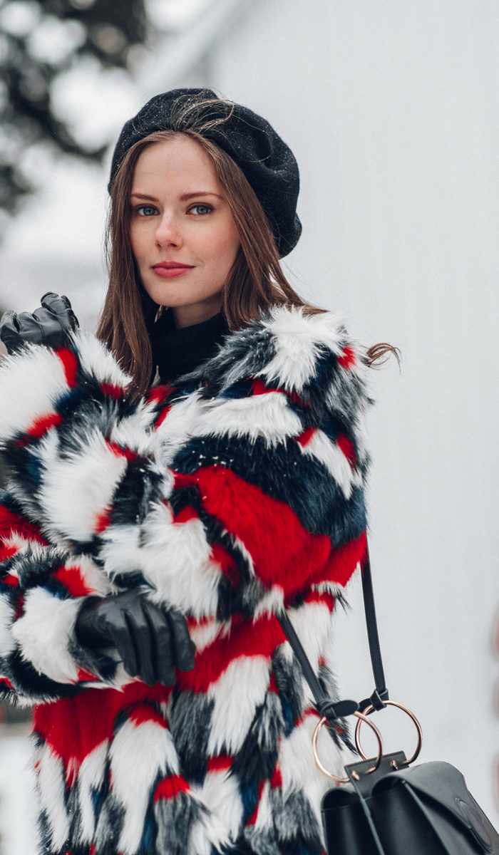 Alyssa Campanella of The A List blog shares glamorous faux fur coats wearing Urbancode London faux fur coat