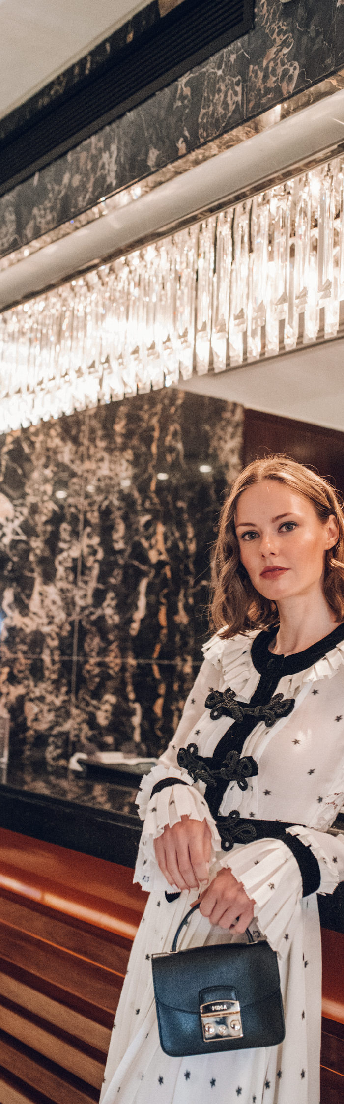 Miss USA 2011 Alyssa Campanella of The A List blog visits Mandarin Oriental Hong Kong wearing Philosophy di Lorenzo gown