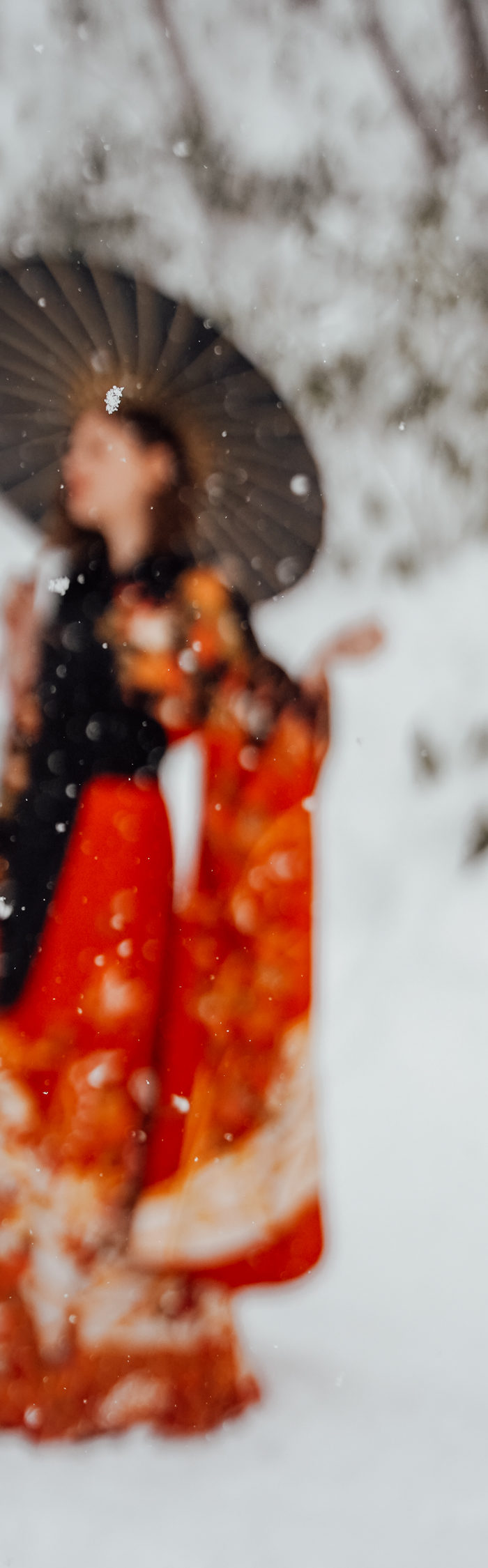 Alyssa Campanella of The A List blog wears a Japanese kimono furisode in Hokkaido, Japan