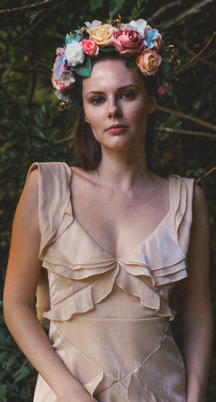 Alyssa Campanella of The A List blog wears Sau Lee Rosie gown in Hong Kong