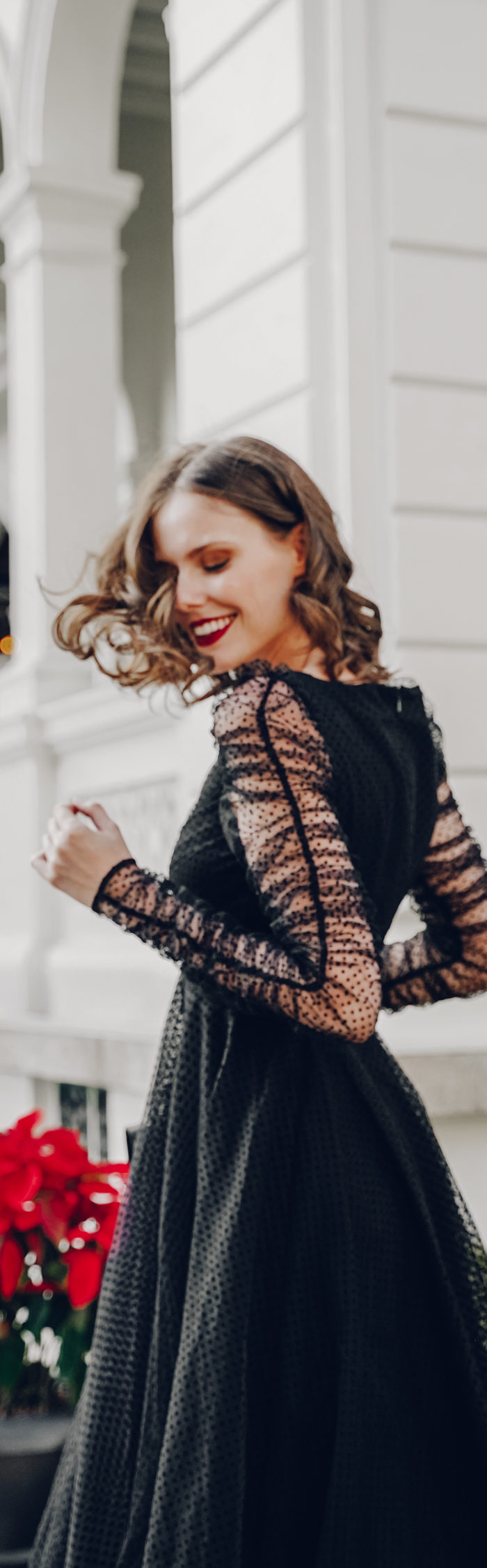 Alyssa Campanella of The A List blog shares environmentally friendly holiday style wearing Zimmermann from TheRealReal