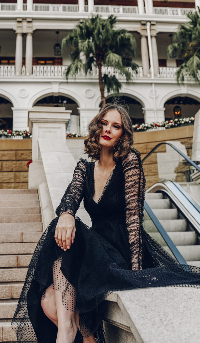 Alyssa Campanella of The A List blog shares environmentally friendly holiday style wearing Zimmermann from TheRealReal