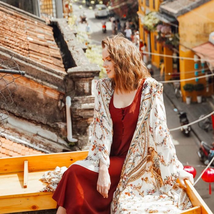 Miss USA 2011 Alyssa Campanella of The A List blog visits Hoi An, Vietnam during Tet