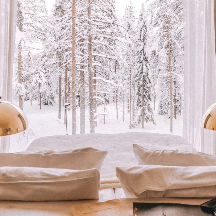 Alyssa Campanella of The A List blog visits Arctic Treehouse Hotel in Rovaniemi, Lapland, Finland