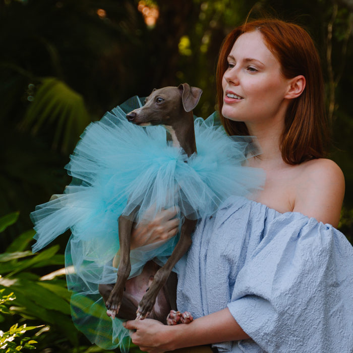 Miss USA 2011 Alyssa Campanella of The A List blog and her Italian Greyhound Luca on his first birthday