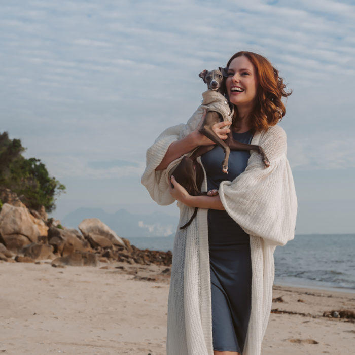Miss USA 2011 Alyssa Campanella of The A List blog with her Italian Greyhound puppy Luca