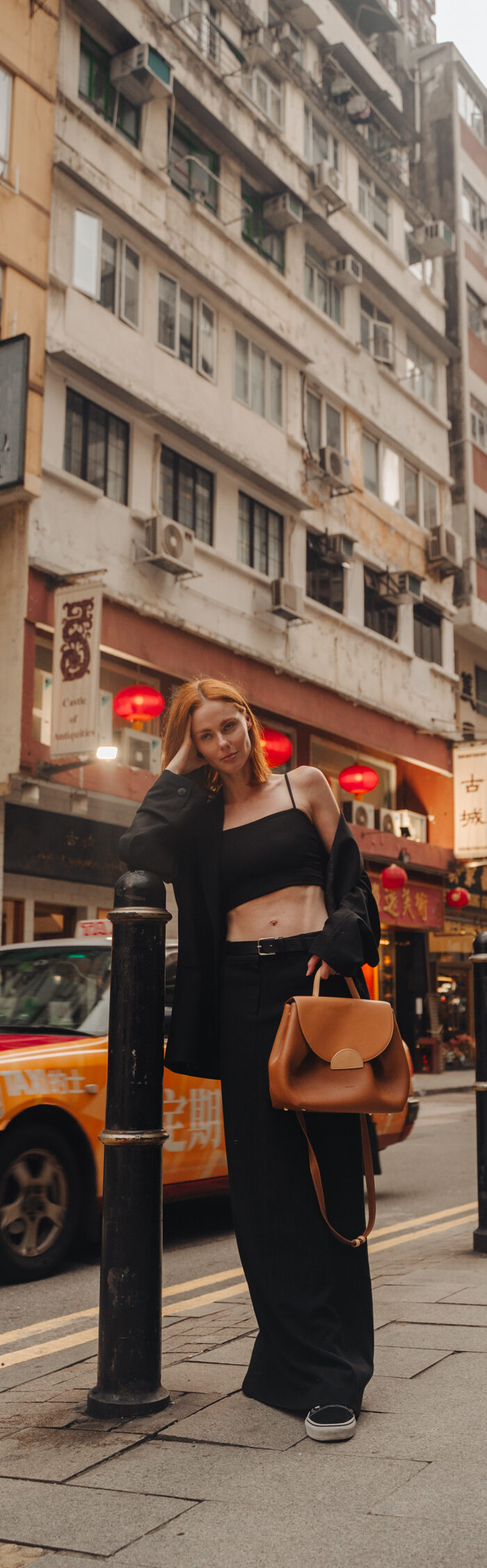 Miss USA 2011 Alyssa Campanella of The A List blog wears Lafayette 148 NY, The Frankie Shop, Susana Monaco, and Polene Paris in Hong Kong