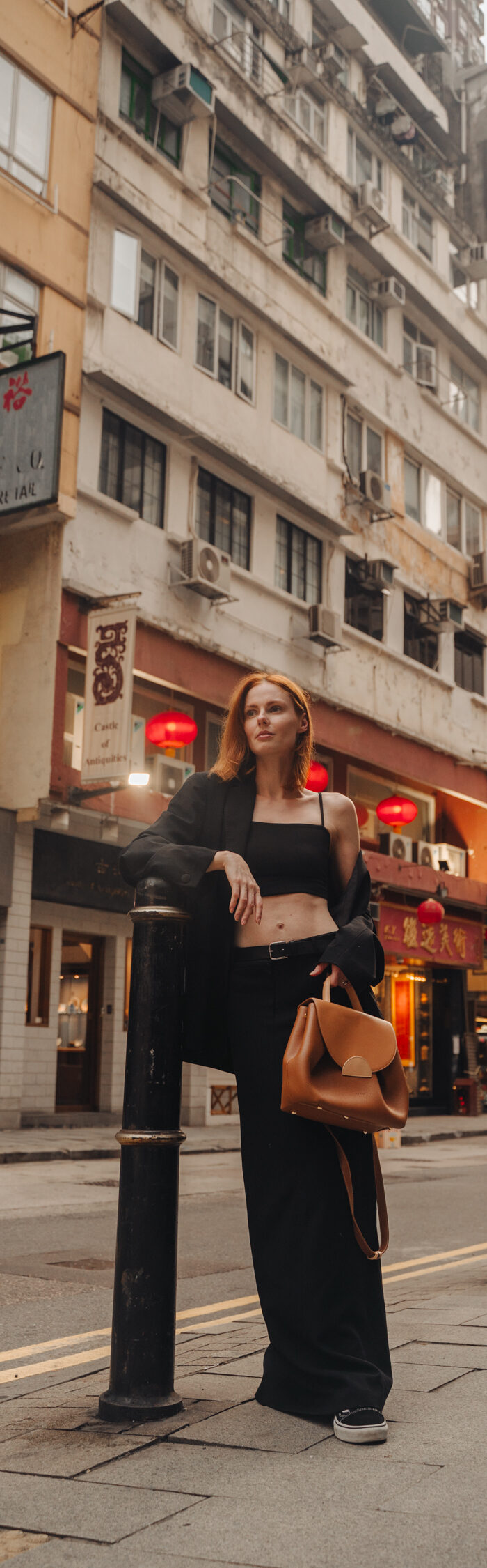 Miss USA 2011 Alyssa Campanella of The A List blog wears Lafayette 148 NY, The Frankie Shop, Susana Monaco, and Polene Paris in Hong Kong