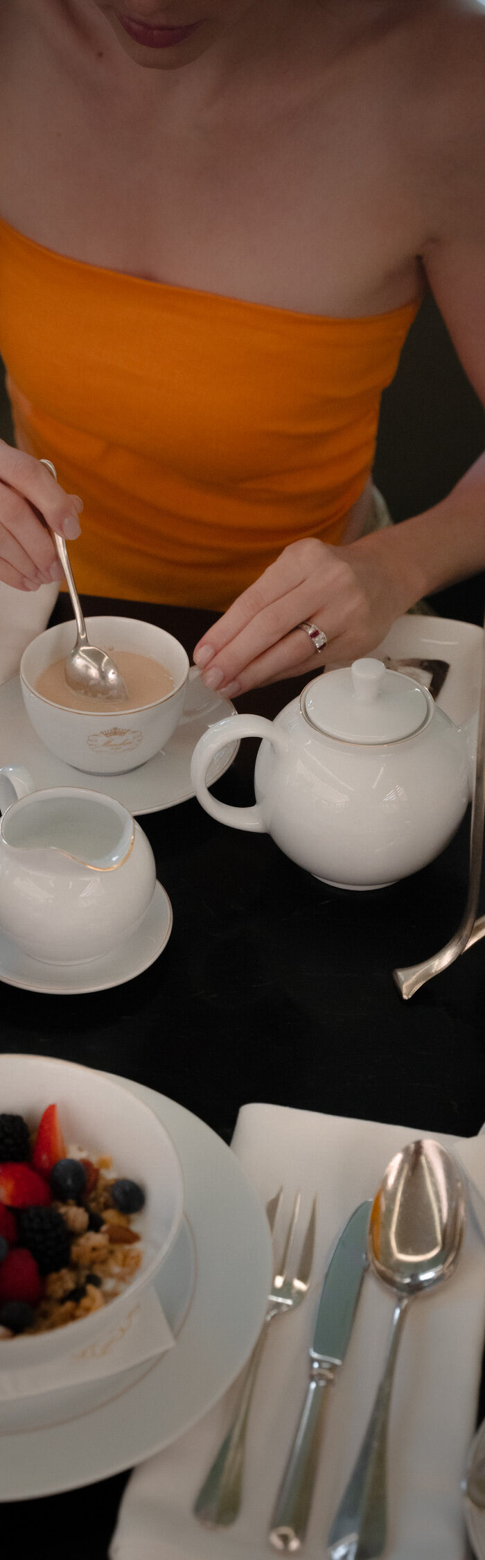 Miss USA 2011 Alyssa Campanella of The A List shares the best time to take pics at the Duomo di Milano in Milan wearing Faithfull, Tove, and Castaner