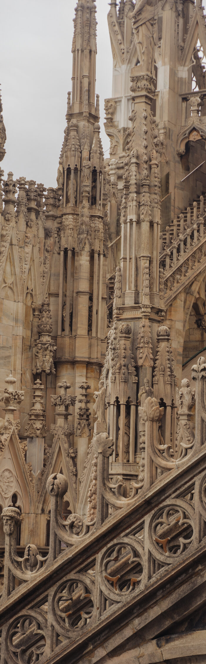 Miss USA 2011 Alyssa Campanella of The A List blog takes in the views from the top of the Duomo di Milano in Milan wearing La Ligne dress