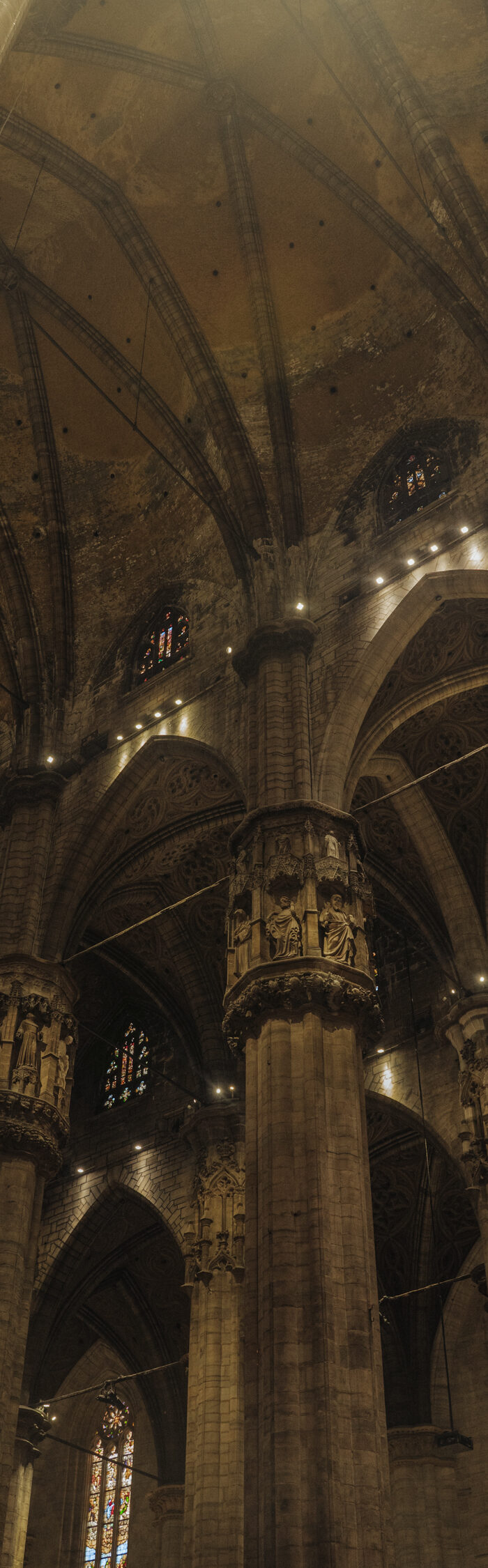 Miss USA 2011 Alyssa Campanella of The A List blog takes in the views from the top of the Duomo di Milano in Milan wearing La Ligne dress